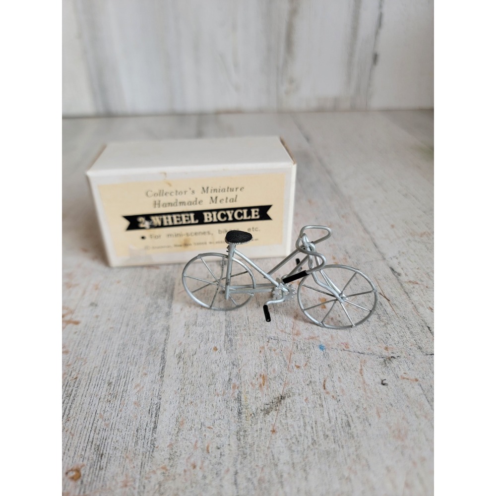 Vintage shackman two wheel bicycle dollhouse accessory mini bike decor figure